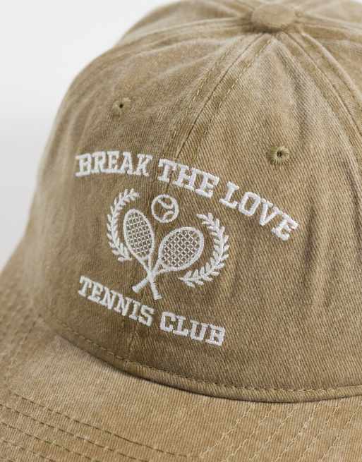 Sui Ava tennis club-kasket i vasket khaki, 3 af 3