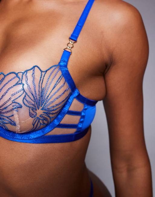 Sujetador balconette azul oscuro sin relleno Incensing de Ann Summers, 2 de 4