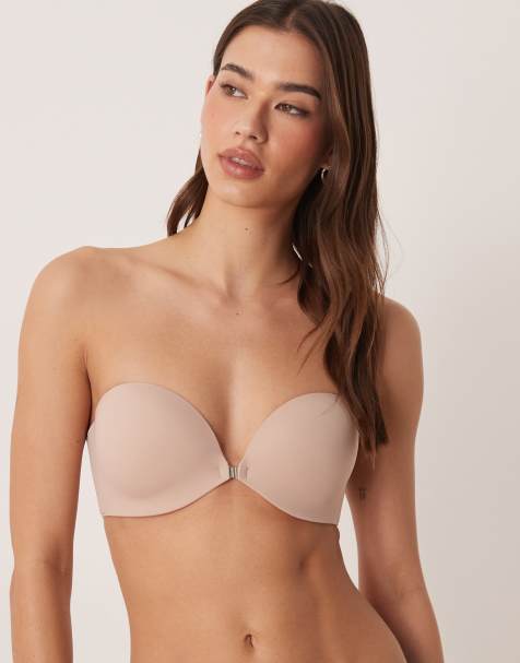 Sujetador beis sin tirantes con cierre delantero Perfectly Fit de Calvin Klein - view 1