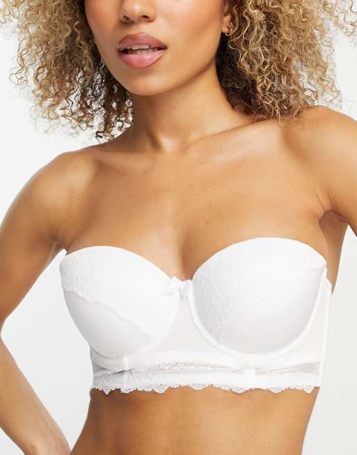 Sujetador blanco sin tirantes store