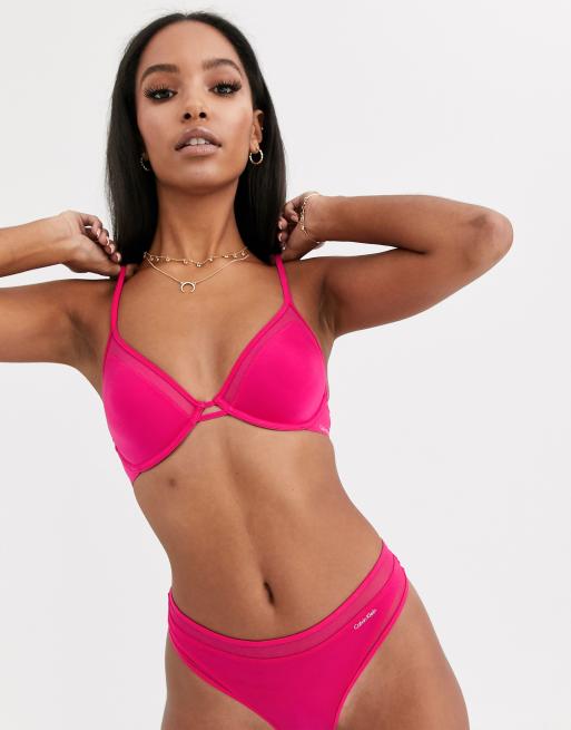 Set con aros en rosa intenso de Calvin Klein, 2 de 3
