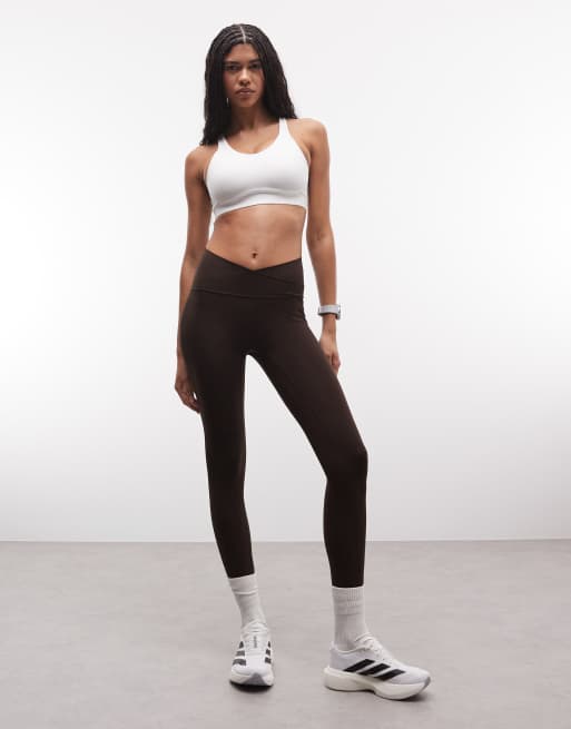 Sujetador deportivo blanco de alta sujeción Optime Essentials de adidas Training, 3 de 4