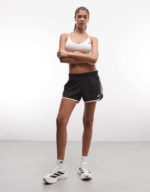 Sujetador deportivo blanco de sujeción alta Optime Essentials de adidas Training, 2 de 4