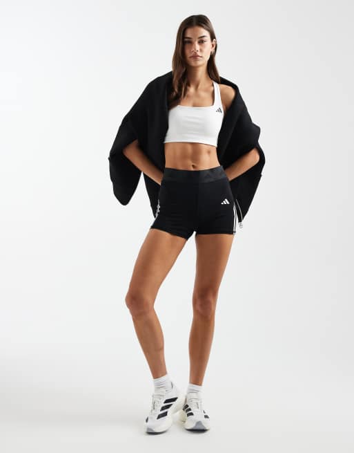 Sujetador deportivo blanco de sujeción media Optime de adidas Training, 2 de 4