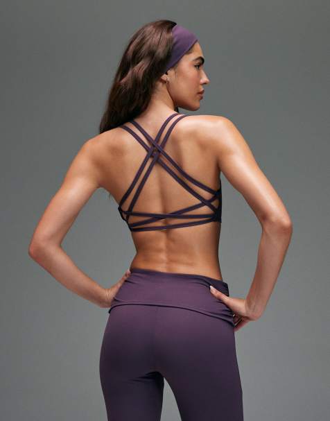 Sujetador deportivo color brezo de sujeción ligera de tejido suave de 4505 - view 1