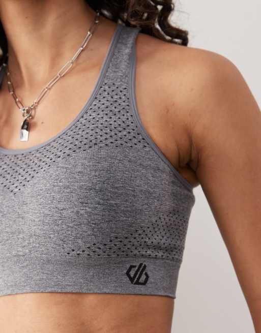 Sujetador deportivo gris para mujer Don't Sweat It III de Dare 2b, 2 de 4
