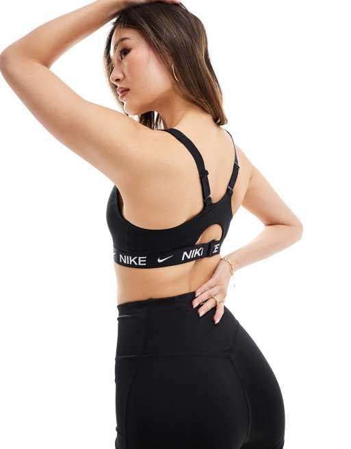 Sujetador deportivo negro de alta sujeción Dri-FIT Indy de Nike Training, 2 de 4