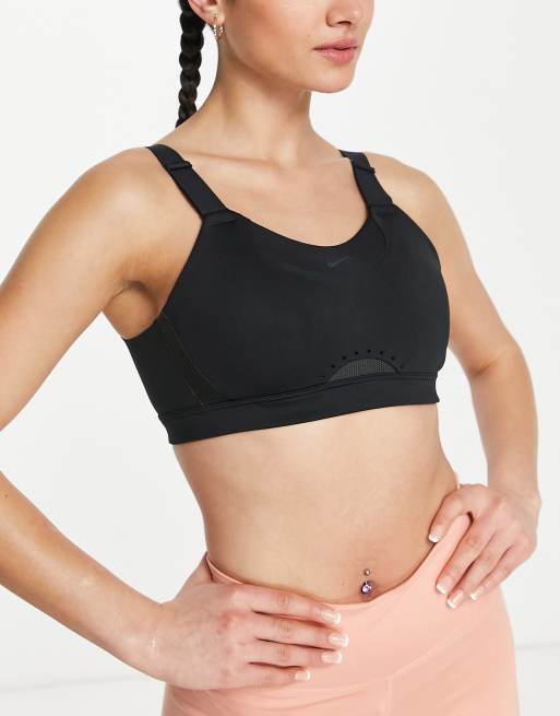 Sujetador deportivo negro de alta sujeción Rival de Nike Training