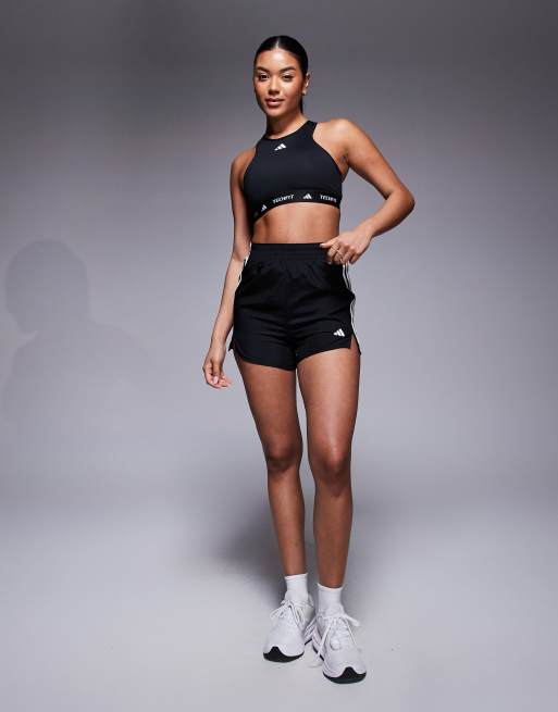 Sujetador deportivo negro de sujeción media Tech Fit de adidas Training, 2 de 4
