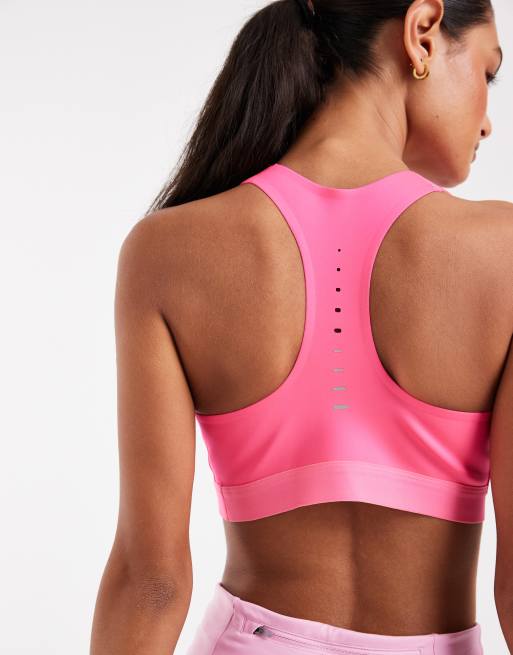 Sujetador deportivo rosa de sujeción alta Swift de Nike Running, 3 de 4