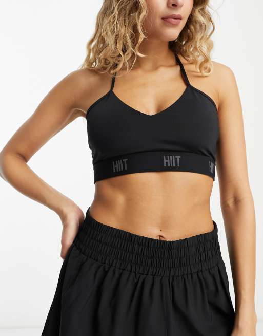 Sujetador negro básico con tirantes multiposición de HIIT