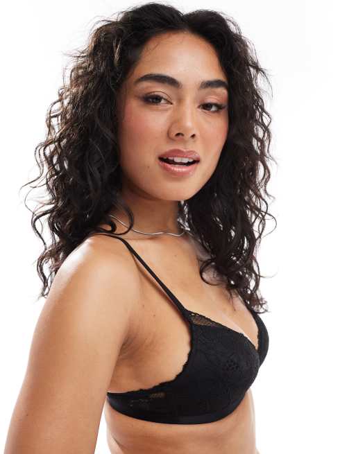 Sujetador negro de copa fija sin aros de encaje Everyday de Cotton On, 3 de 4
