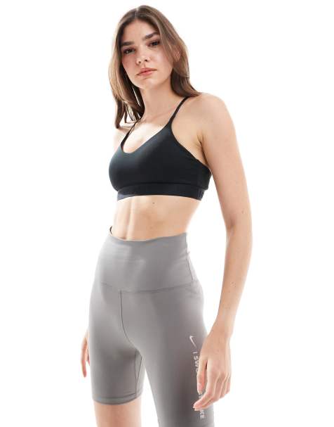 Sujetador negro de sujeción ligera Dri-FIT de Nike Indy Training - view 1