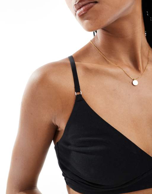 Sujetador negro sin aros de algodón de Lindex, 3 de 4