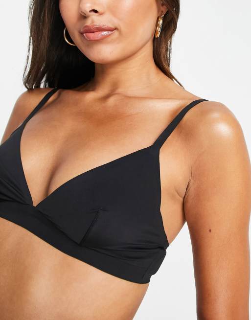 Sujetador negro triangular con acabado suave de & Other Stories, 3 de 4