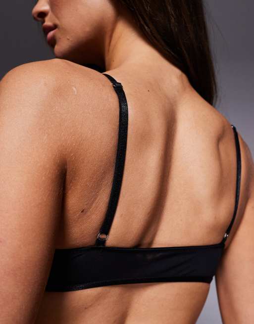 Sujetador negro triangular de malla Tammy de ASOS DESIGN, 3 de 4