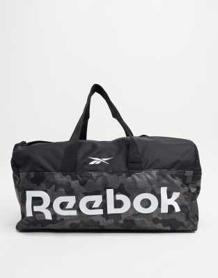 фото Сумка-дафл с ручками и камуфляжным принтом reebok training-серый