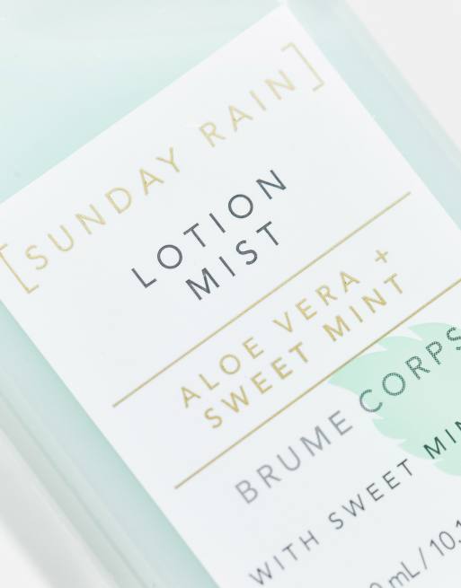 Sunday Rain - Bodylotion-mist in 'Aloe Vera & Sweet Mint' 300ml, 3 van 4