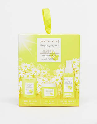 Sunday Rain Relax & Restore Trio Chamomile & Ylang Ylang