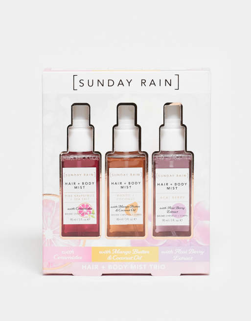 Sunday Rain – Zestaw trzech mgiełek do ciała i włosów
