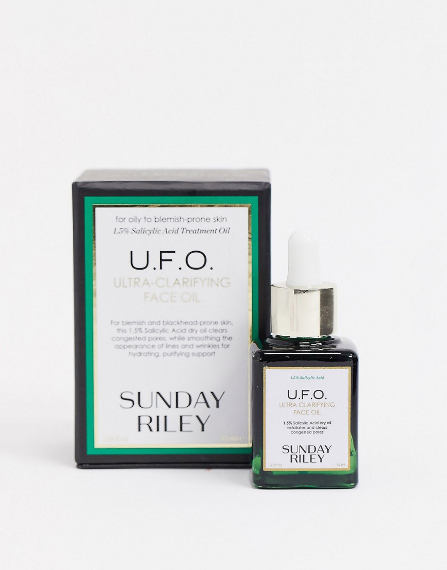 Sunday – Riley UFO Ultra Clarifying Face Oil – Renande ansiktsolja med 1,5% salicylsyra, 35ml-Genomskinlig