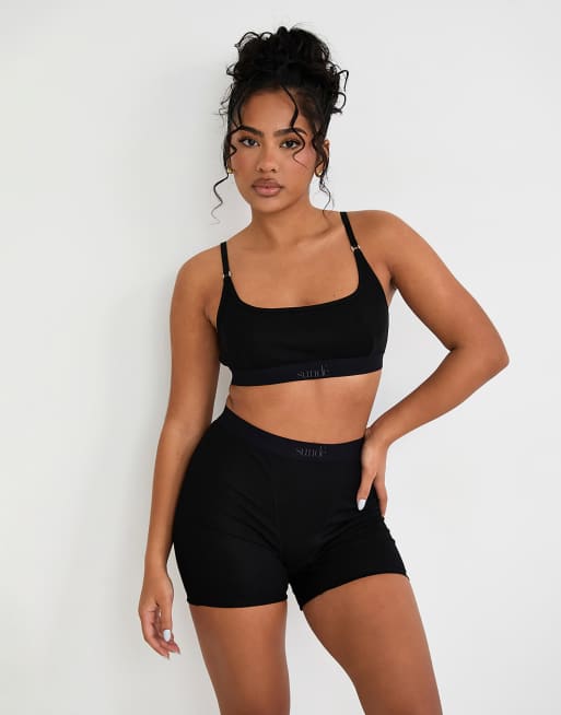 Sunde cotton/lyocell girl boxer in black