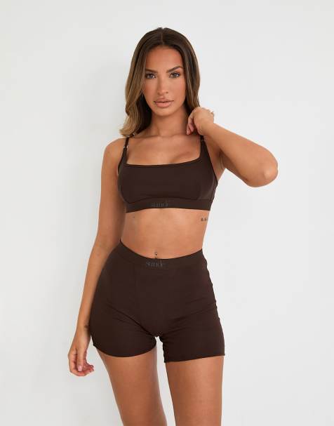 Sunde cotton/lyocell girl boxer in brown - view 1