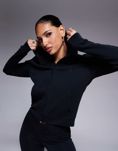 Asos black hoodie womens hotsell