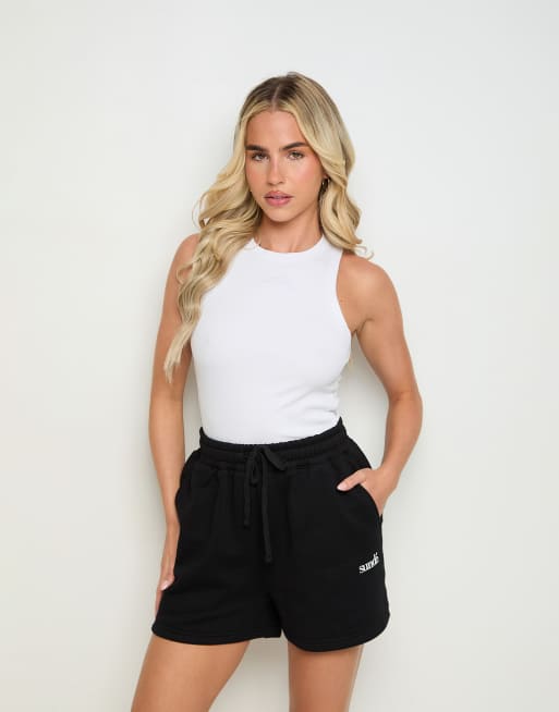 Sundé modal ribbed racer vest in white