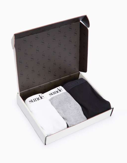 Sunde ribbed thong 3 pack boxset in m