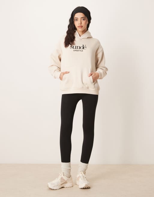 Sunde soft blend oversized hoodie in beige