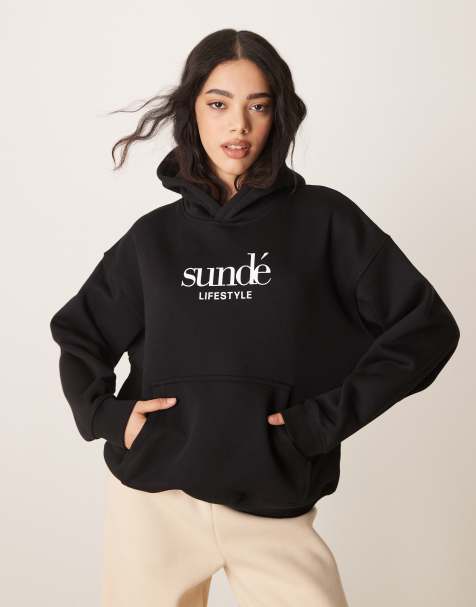 Sunde soft blend oversized hoodie in black - view 1