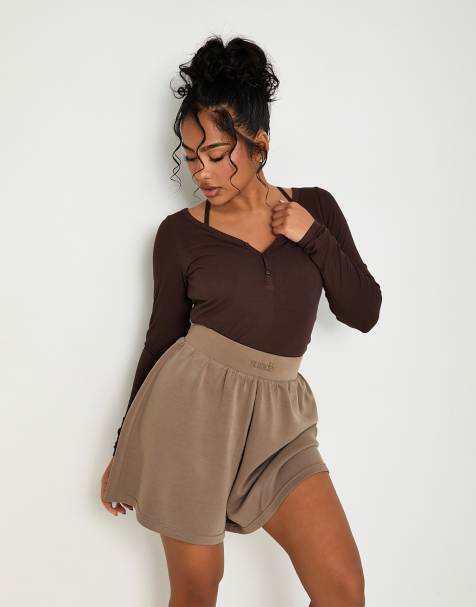 Sunde soft touch lounge short in mocha - view 1