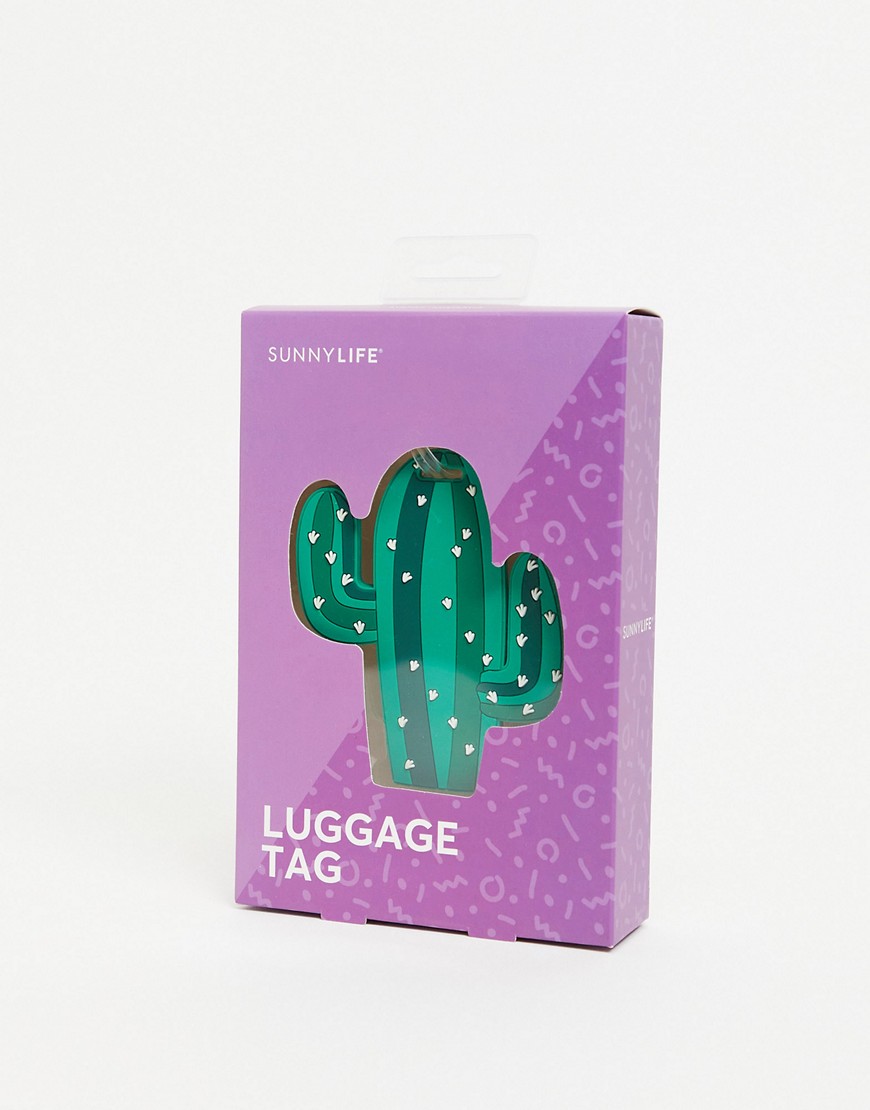 Sunnylife - Cactus - Bagage label-Groen