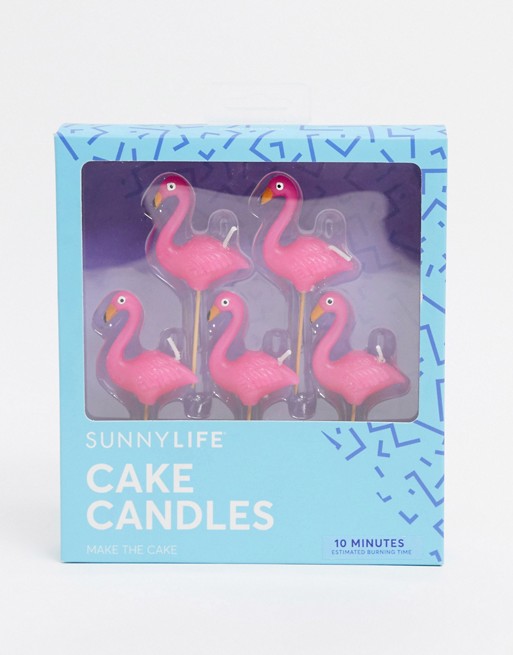 Sunnylife flamingo candles set of 5