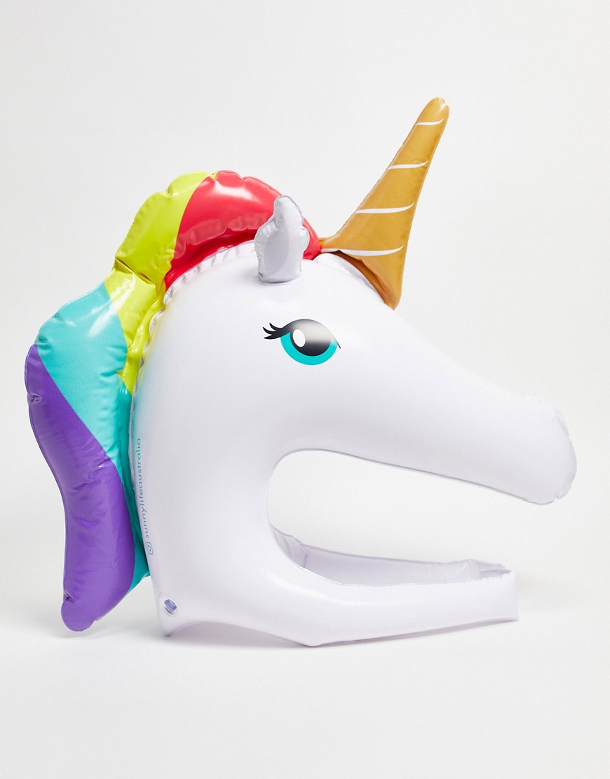 Sunnylife inflatable unicorn hat-White