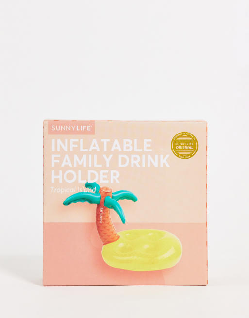 Sunnylife palm island inflateable drink holder