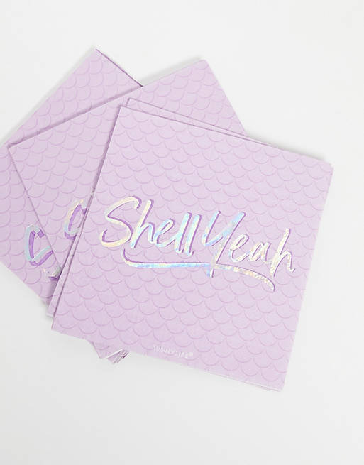 Sunnylife – Shell Yeah – Komplet 20 fioletowych serwetek
