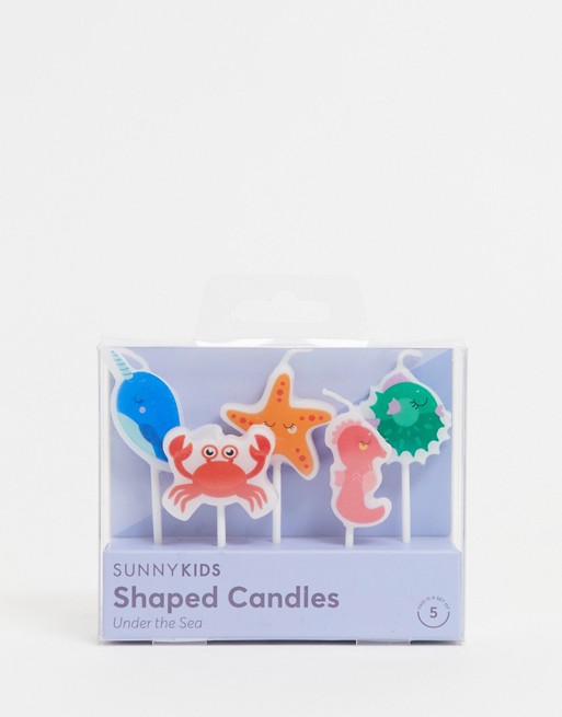 Sunnylife under the sea candles set of 5