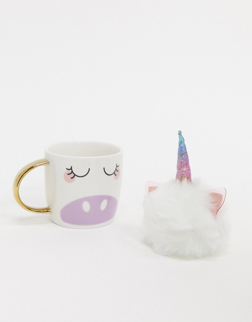 Sunnylife unicorn fluffy mug set