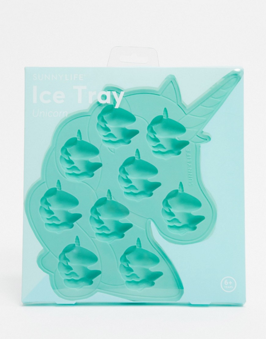 Sunnylife - Vaschetta per il ghiaccio a forma di unicorno-Blu