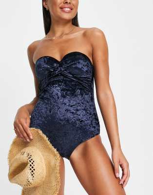 blue velvet swimsuit