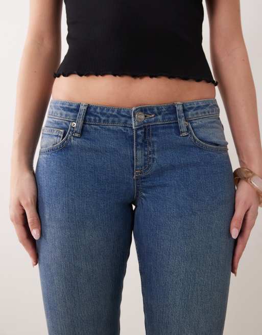 Super – Elastische Bootcut-Jeans in Palermo-Blau mit niedrigem Bund, 5 von 5
