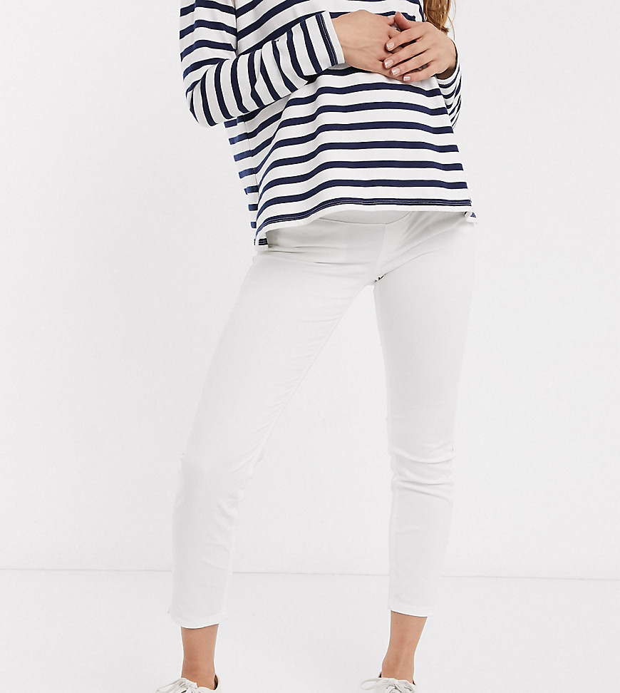 Superbløde skinny jeans fra GeBe Maternity-Hvid