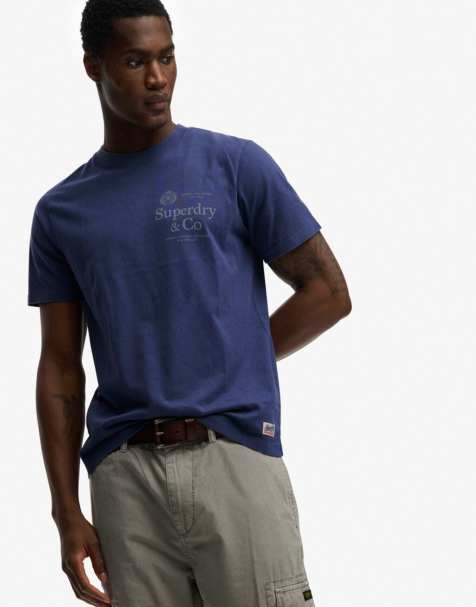 Superdry 1954 company relaxed t-shirt in hampton blue