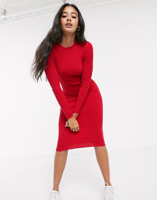 Superdry Annie ribbed bodycon dress