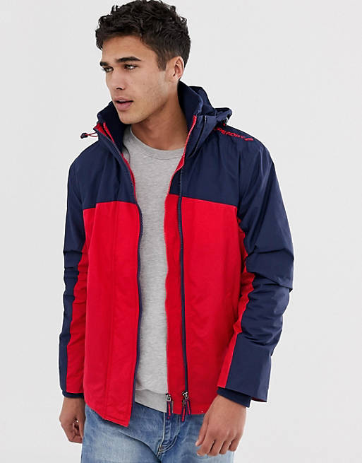 Superdry Arctic exon hooded windcheater in red | ASOS