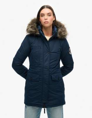 Superdry - Ashley Everest - Parka in Eclipse-Marineblau