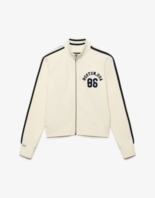 Superdry Athletic Applikation-Tracktop in Wollweiß, 5 von 5