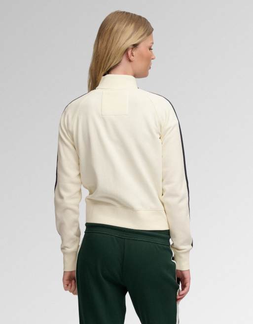 Superdry Athletic applique track top in desert bone off white, 2 of 5